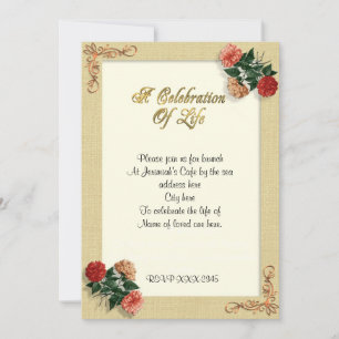 Célébration de la vie Invitation hibiscus vintage
