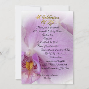 Célébration de la vie Invitation orchidée