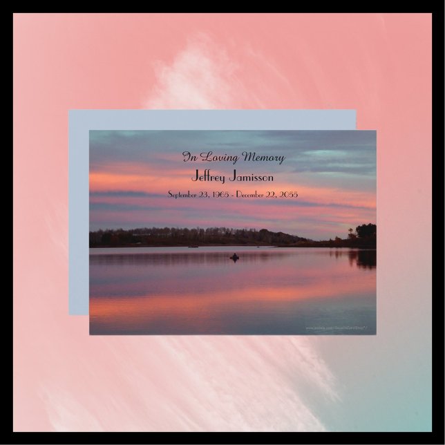 Célébration de la vie Invitation Sunset Fisherman (Créateur téléchargé)