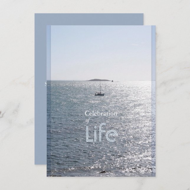 Célébration de la vie marine 3 Invitations (Devant / Derrière)