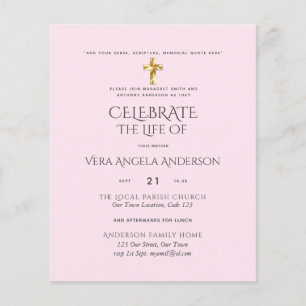 Célébration de la vie Mémorial funéraire catholiqu