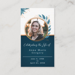 Célébration de la vie Photo bronze carte de prière