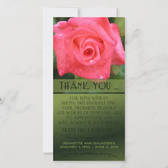 Célébration de la vie, Rose de corail, Vous Custom (Devant)