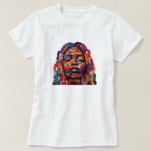 Célébration de l'art coloré du t-shirt de quilting
