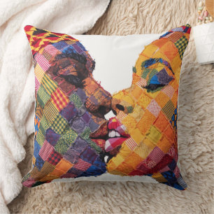 Célébration de l'art du patchwork Coussin de jet