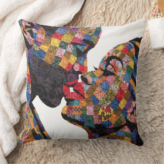 Célébration de l'art du plaid Coussin de jet