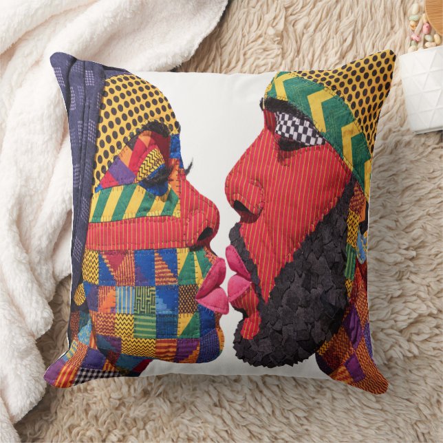Célébration de l'art du plaid de jeté Coussin (Couverture)