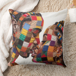 Célébration de l'art du plaid de jeté Coussin