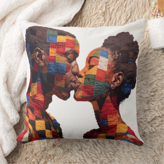 Célébration de l'art du plaid de jeté de coussin