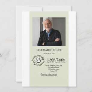 Célébration de Life Dove Photo Invitation