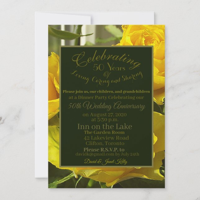 Célébration de l'invitation du 50e anniversaire du (Devant)