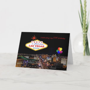 Célébration de ma 21ème carte de Las Vegas de fête