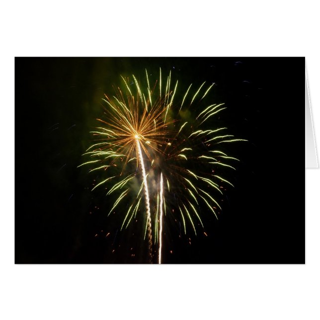 Célébration de vacances de feux d'artifice verts e (Devant horizontal)
