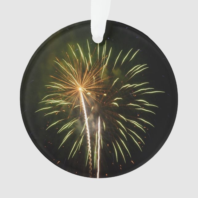 Célébration de vacances de feux d'artifice verts e (devant)