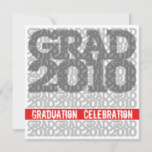 Célébration des diplômes 2010 Invitation rouge de 