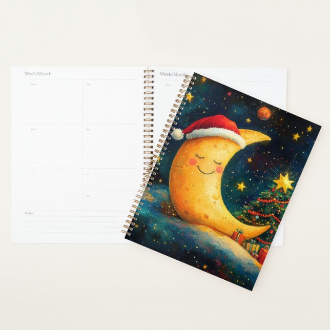 Célébration drôle de la Lune de Noël de la Galaxie (Devant avec enveloppe)