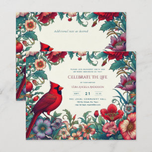 Célébration du cardinal rouge du monument funérair