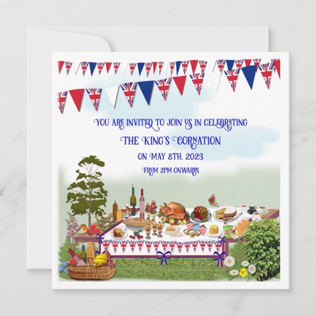 Célébration du couronnement Déjeuner Invitation (Devant)