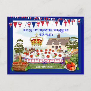 Célébration du couronnement Tea Party Invitation