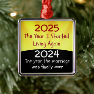 Célébration du divorce 2024 Ornement métallique