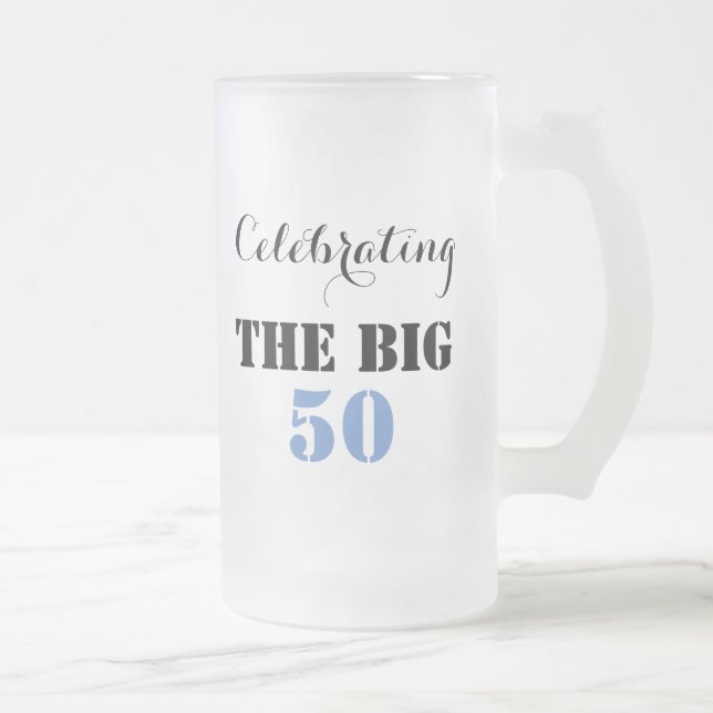 Célébration du GRAND 50 - Mug de verre dépoli (Droit)