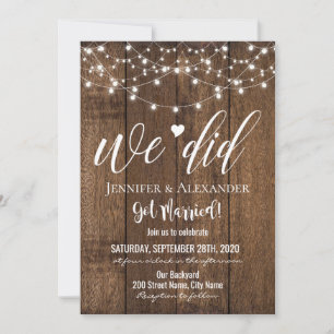 Célébration du mariage Elopement
