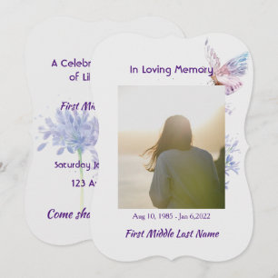 Célébration du papillon Invitation de Life Service