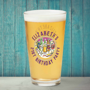 Célébration du verre d'anniversaire de l'âge de 21