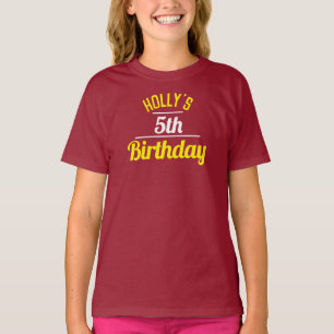 Célébration d'un T-shirt 5e anniversaire
