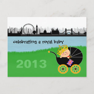 Célébration d'une carte postale royale pour bébés
