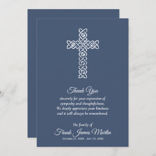 Célébration funéraire de la vie Merci bleu