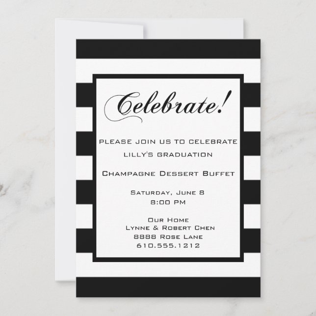 Célébration ! Invitation de la fête Grandes images (Devant)