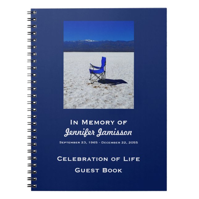 Célébration Livre d'or Chaise Bleue Sable Blanc  (Devant)