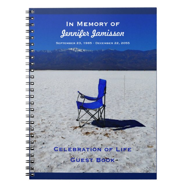 Célébration Livre d'or Chaise Bleue Sable Blanc  (Devant)