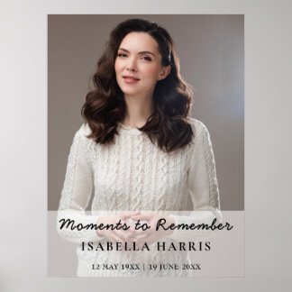 Celebration of Life Memorial Photo Poster