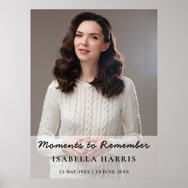 Celebration of Life Memorial Photo Poster (Devant)