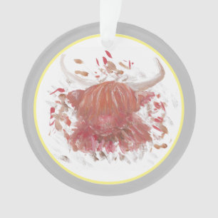 Célébration Vache Highland Happy Scottish Grey O