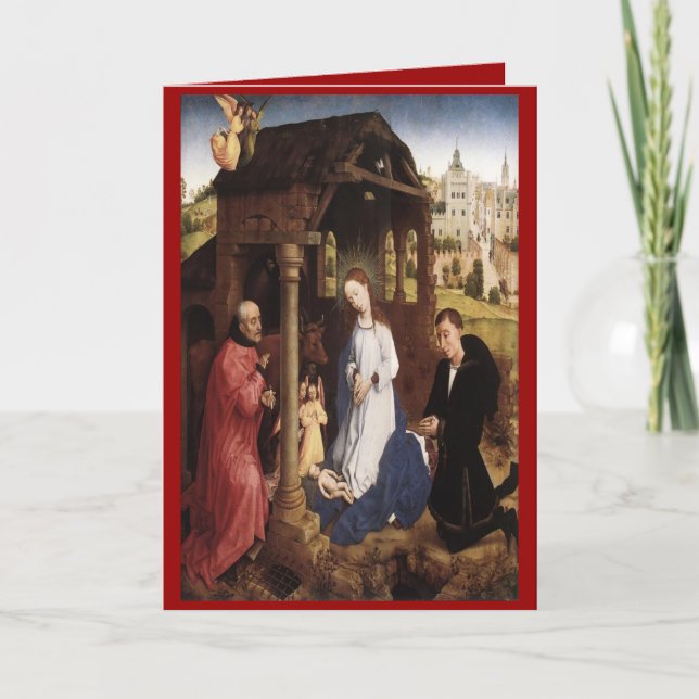 CÉLÈBRE SCÈNE DE NATIVITÉ NOËL ACCUEILLIR CARTE CA (Devant)
