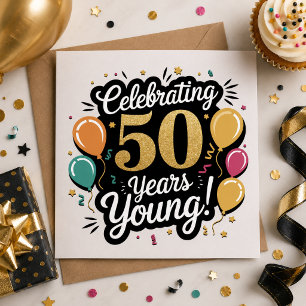Célébrer 50 ans jeune, une carte de jubilé d'or