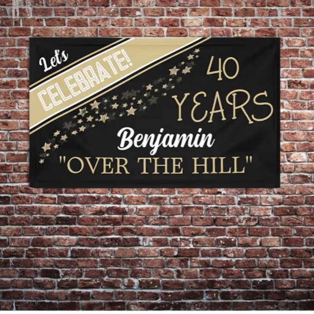 CÉLÉBRER ! Bannière d'anniversaire sur la colline (Créateur téléchargé)