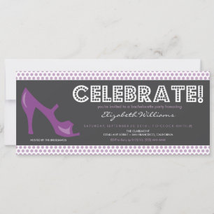 CÉLÉBRER ! Billboard Bachelorette Invitation (viol