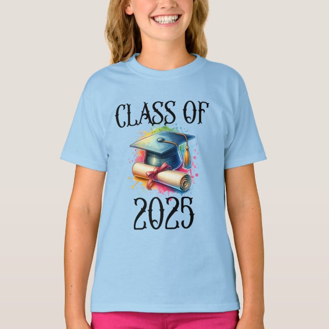 Célébrer la classe de 2025 - Graduation T-Shirt De (Devant)