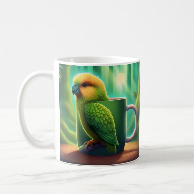 Célébrer la conservation : Kakapo Magic Mug dévoil (Gauche)