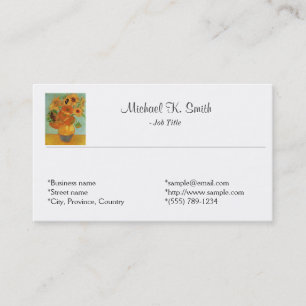 Célèbres cartes de visite personnels de beaux-arts