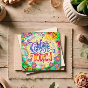 Célébrez Aujourd'Hui Amusant Anniversaire Gaie Ins