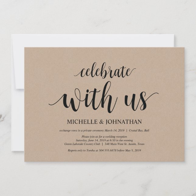 Célébrez avec nous, Cartes d'invitation pour maria (Devant)