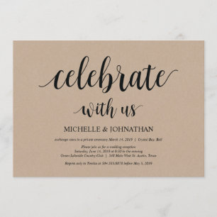 Célébrez avec nous, les invitations d'élopement de