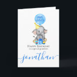 Célébrez la carte d’anniversaire de Grandson<br><div class="desc">Je voulais prendre un moment pour discuter d'une façon passionnante de célébrer l'anniversaire de votre petit-fils. Imaginez la joie sur son visage quand il reçoit une carte d'anniversaire spéciale conçue pour lui ! Une carte avec un éléphant ludique, parfait pour tout garçon qui aime l'aventure et le plaisir. Nous pouvons...</div>