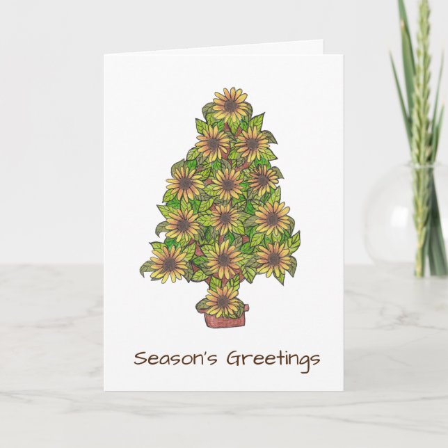 Célébrez la carte de vacances All Sunflower (Devant)