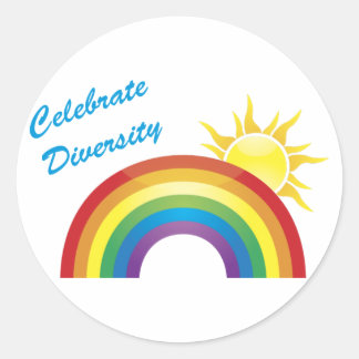 Célébrez la diversité Stickers Rainbow Sun